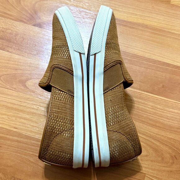 Lauren Ralph Lauren Womens Jinny Slip-On Shoes 6.5B Honey Brown Woven Upper - Picture 9 of 12
